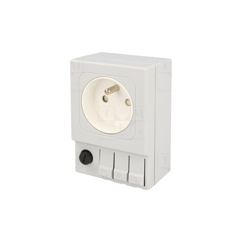 Soclu E 250VAC 6.3A IP20 pentru şină DIN | Electronic-mag.ro | Componente Electronice