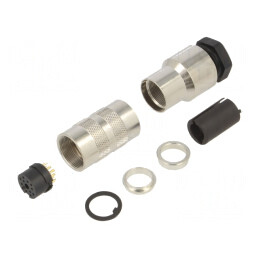 Conector M16 Mufă 12 PIN Filet Interior Aurit 3A | Electronic-mag.ro | Componente Electronice