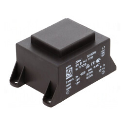 Transformator încapsulat 16VA 230VAC 18V 445mA PCB | Electronic-mag.ro | Componente Electronice