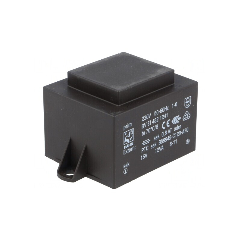 Transformator Încaspsulat 12VA 230VAC 15V 800mA PCB | Electronic-mag.ro | Componente Electronice