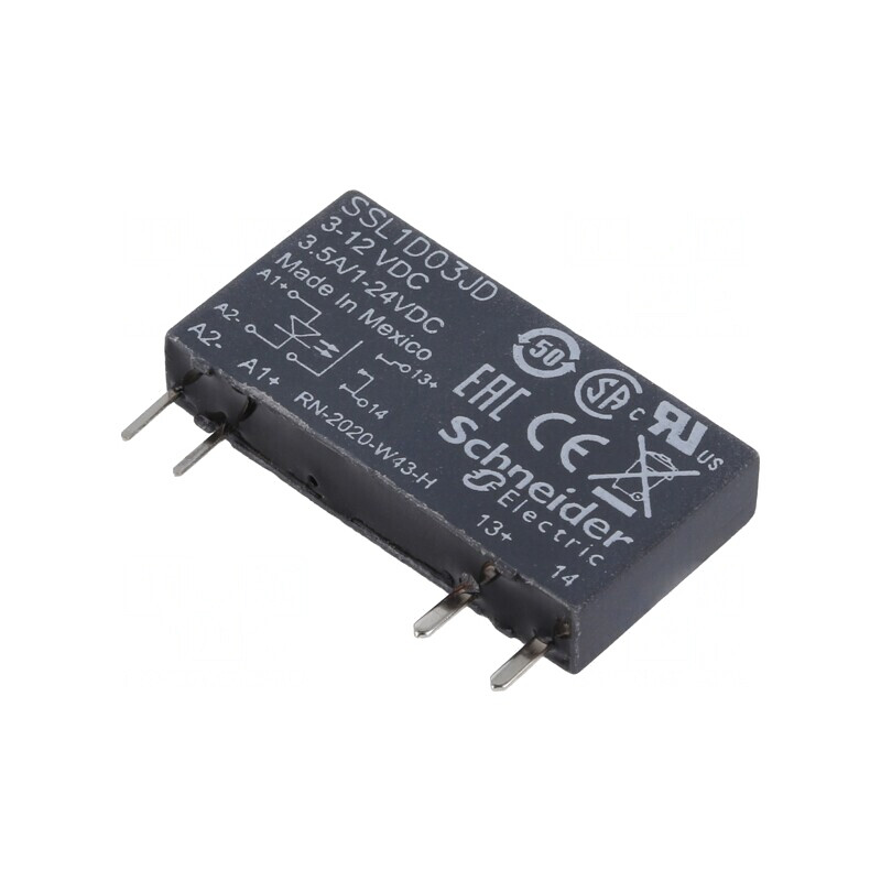 Releu Semiconductor 1-Fazat 3-12VDC 24VDC Soclu SSL1D03JD | Electronic-mag.ro | Componente Electronice