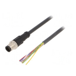 Cablu de conectare M12 8 pini 2m 30VAC 4A | Electronic-mag.ro | Componente Electronice
