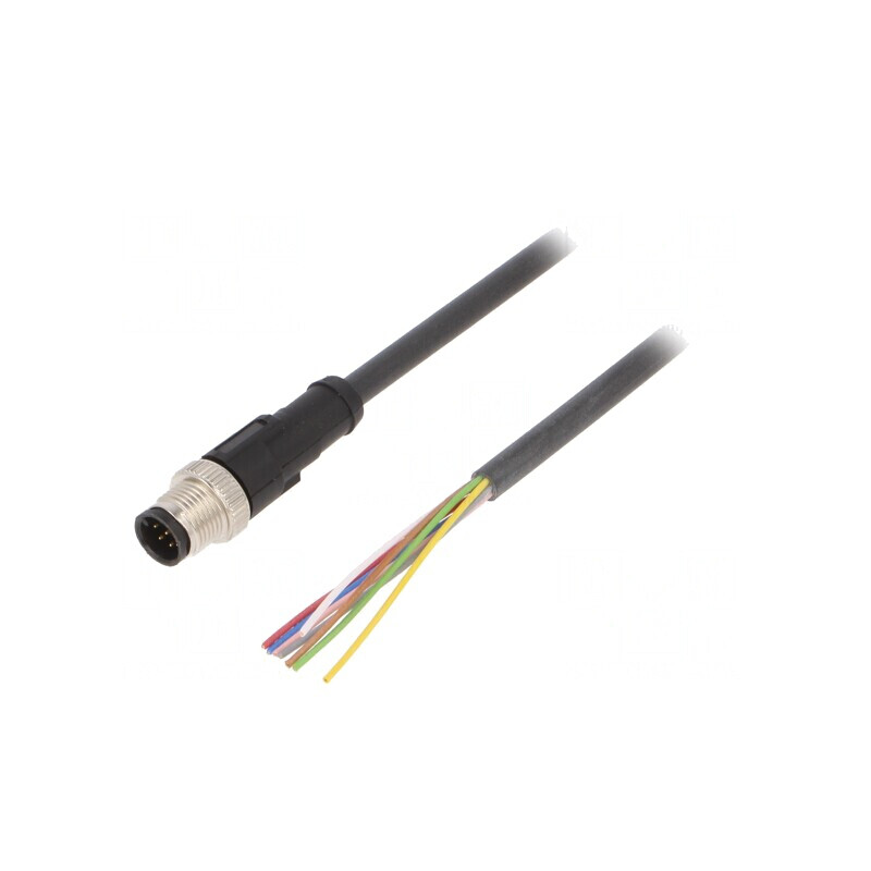 Cablu de conectare M12 8 pini 2m 30VAC 4A | Electronic-mag.ro | Componente Electronice