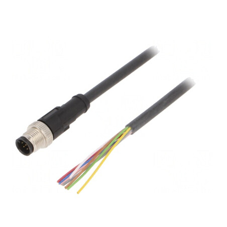 Cablu de conectare M12 8 pini 2m 30VAC 4A | Electronic-mag.ro | Componente Electronice