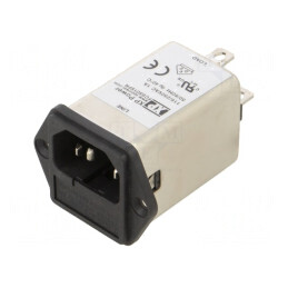 Conector Alimentare AC Soclu Tată 1A 250VAC IEC 60320 | Electronic-mag.ro | Componente Electronice