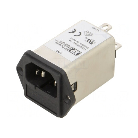 Conector Alimentare AC Soclu Tată 1A 250VAC IEC 60320 | Electronic-mag.ro | Componente Electronice