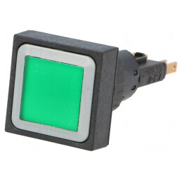 Comutator Apăsare 16mm Verde cu Bec | Electronic-mag.ro | Componente Electronice
