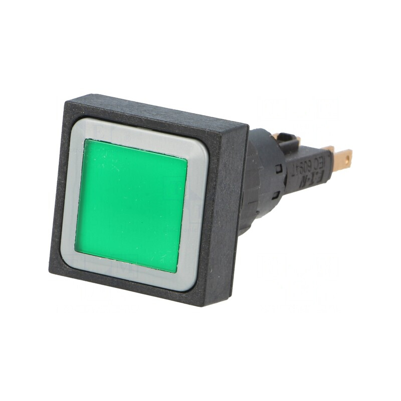Comutator Apăsare 16mm Verde cu Bec | Electronic-mag.ro | Componente Electronice