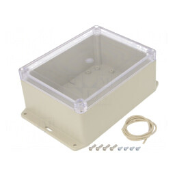 Carcasă universală 125x165x75mm cu lame de fixare | Electronic-mag.ro | Componente Electronice