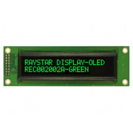 Afișaj OLED Alfanumeric 20x2 Verde 116x37x9.8mm | Electronic-mag.ro | Componente Electronice