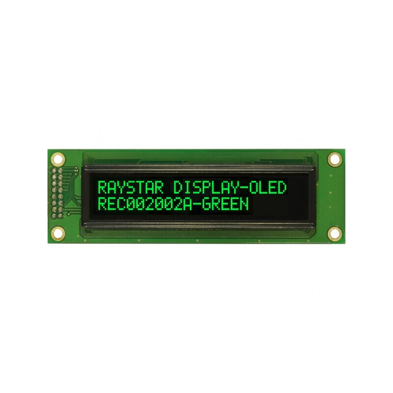 Afișaj OLED Alfanumeric 20x2 Verde 116x37x9.8mm | Electronic-mag.ro | Componente Electronice Afișaj OLED Alfanumeric 20x2 Verde 116x37x9.8mm | Electronic-mag.ro | Componente Electronice