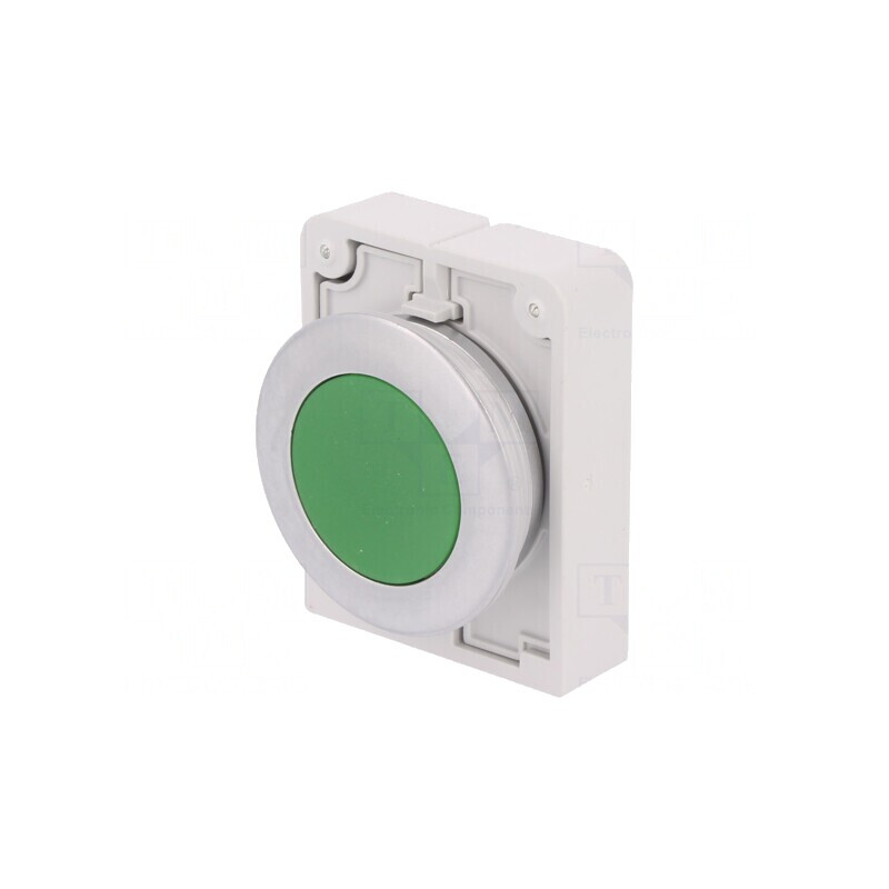 Comutator apăsare 30mm verde | Electronic-mag.ro | Componente Electronice
