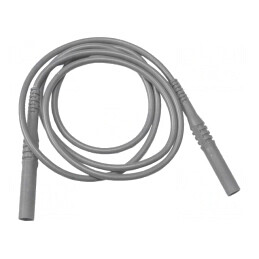 Cablu de măsurare 20A mufă banană 4 mm gri | Electronic-mag.ro | Componente Electronice