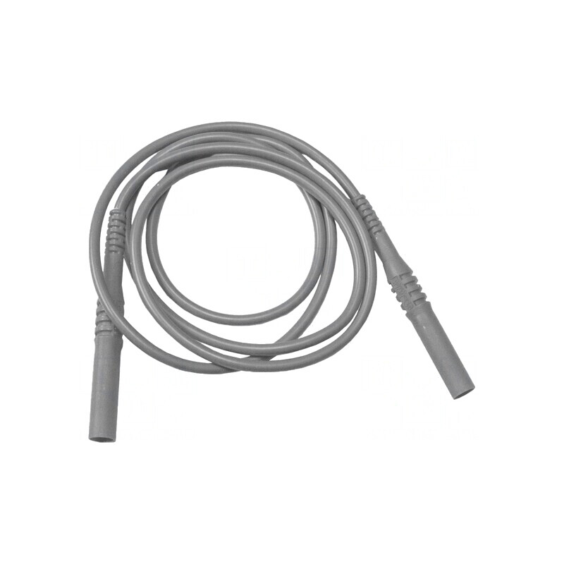Cablu de măsurare 20A mufă banană 4 mm gri | Electronic-mag.ro | Componente Electronice