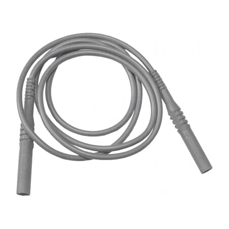 Cablu de măsurare 20A mufă banană 4 mm gri | Electronic-mag.ro | Componente Electronice