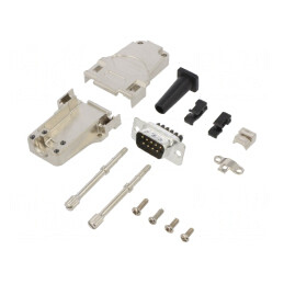 Conector D-Sub 9 PIN Tată Drept cu Terminal pe Șurub | Electronic-mag.ro | Componente Electronice
