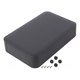 Carcasă ABS Gri Închis cu Panou 125x190x35mm | Electronic-mag.ro | Componente Electronice