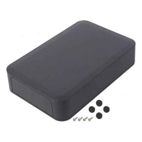 Carcasă ABS Gri Închis cu Panou 125x190x35mm | Electronic-mag.ro | Componente Electronice