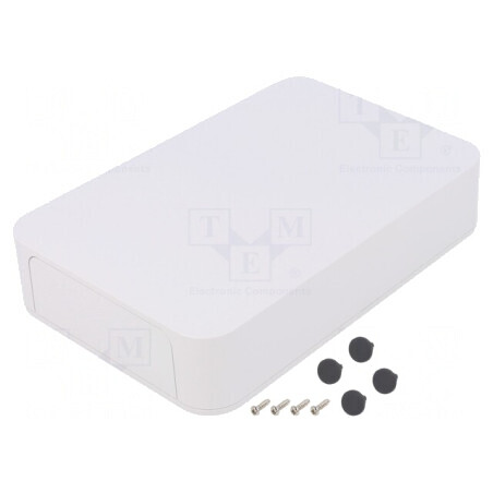 Carcasă ABS Albă cu Panou PF IP40 125x190x35mm | Electronic-mag.ro | Componente Electronice