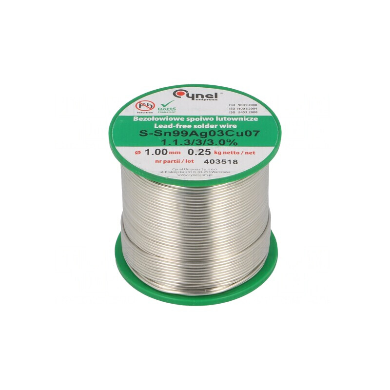Sârmă de Lipit Fără Plumb 1mm 250g | Electronic-mag.ro | Componente Electronice Sârmă de Lipit Fără Plumb 1mm 250g | Electronic-mag.ro | Componente Electronice
