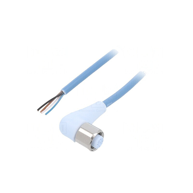 Cablu Conectare M12 4 PIN 5m Unghi 250V | Electronic-mag.ro | Componente Electronice
