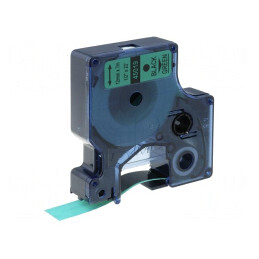 Bandă Verde 12mm 7m Scris Negru | Electronic-mag.ro | Componente Electronice