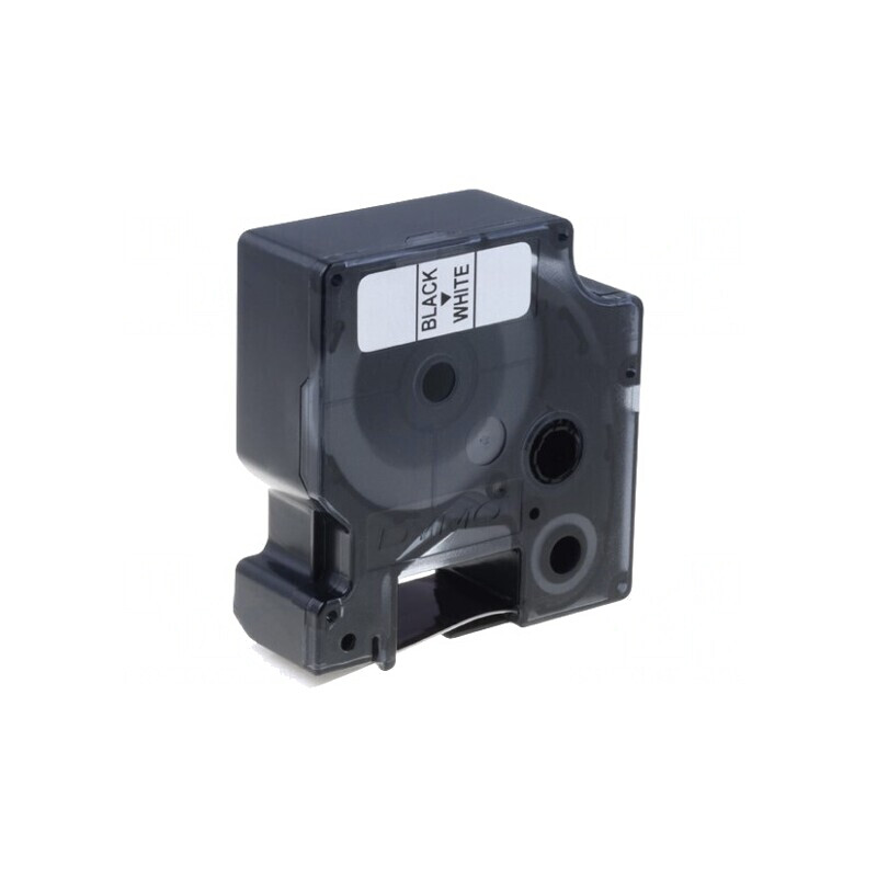Bandă Albă 12mm 5,5m cu Scris Negru | Electronic-mag.ro | Componente Electronice