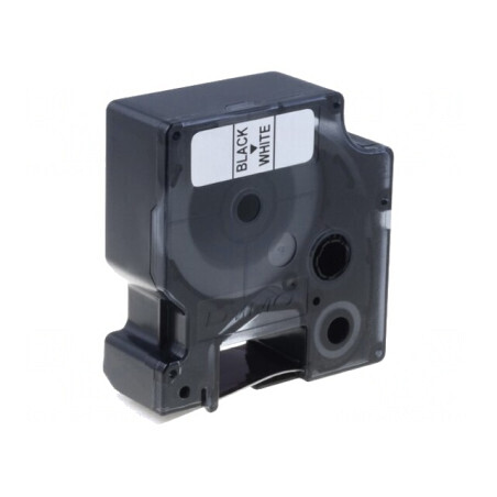 Bandă Albă 12mm 5,5m cu Scris Negru | Electronic-mag.ro | Componente Electronice
