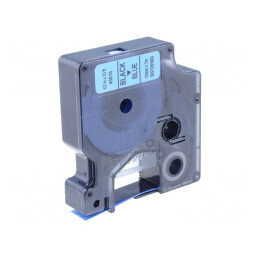 Bandă Albastră 12mm x 7m cu Caracter Negru | Electronic-mag.ro | Componente Electronice