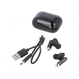 Căști wireless cu microfon USB C negre FITEAR-X300B | Electronic-mag.ro | Componente Electronice