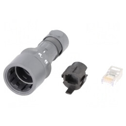 Mufă RJ45 Ecranată Push-Pull pe Cablu Buccaneer 6000 | Electronic-mag.ro | Componente Electronice