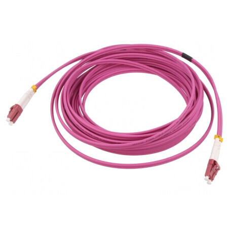 Patch Cord Fibră Optică OM4 LC/UPC 5m Roz | Electronic-mag.ro | Componente Electronice