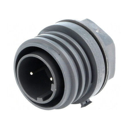 Conector Circular Soclu Tată 2 PIN Contacte Alamă | Electronic-mag.ro | Componente Electronice