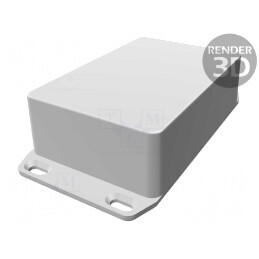 Carcasă Universală cu Lame de Fixare 77x112x42mm Neagră | Electronic-mag.ro | Componente Electronice
