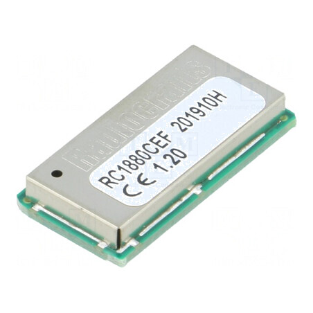 Modul RF SPI/UART SMD 1,8-3,8V 14dBm 5kbps RIIoT RC1880CEF-SPR | Electronic-mag.ro | Componente Electronice