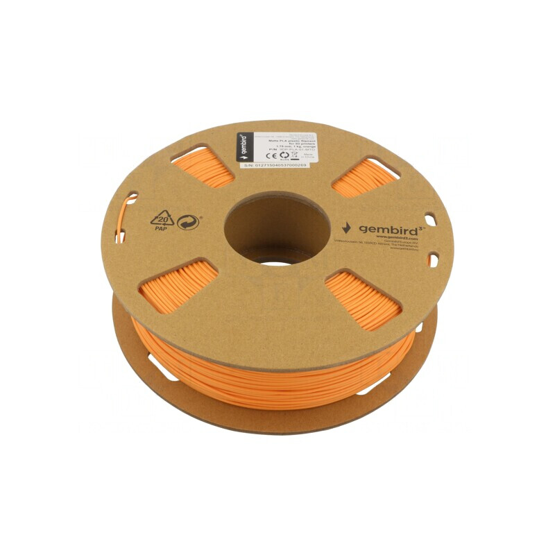 Filament PLA-MATT 1,75mm Portocaliu 1kg | Electronic-mag.ro | Componente Electronice