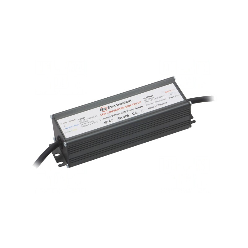 Alimentator pulsatoriu 60W 12VDC 5A IP67 | Electronic-mag.ro | Componente Electronice