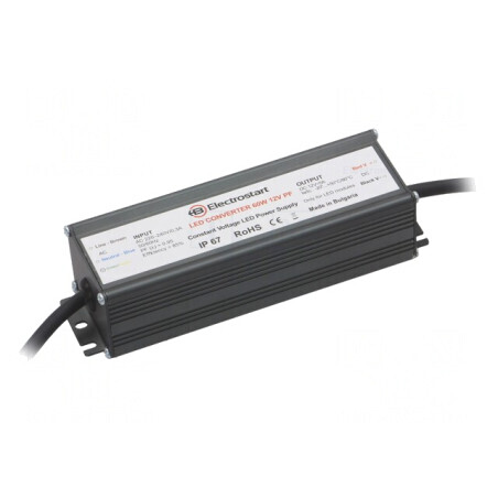 Alimentator pulsatoriu 60W 12VDC 5A IP67 | Electronic-mag.ro | Componente Electronice