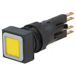 Comutator apăsare 16mm galbenă | Electronic-mag.ro | Componente Electronice
