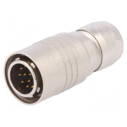 Conector circular HR10 push-pull mufă aurită 12 pini | Electronic-mag.ro | Componente Electronice