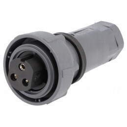 Mufă Circulară Mamă 3 PIN Nichelată Buccaneer 7000 | Electronic-mag.ro | Componente Electronice