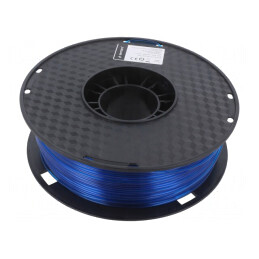 Filament: PET-G | 1,75mm | albastră | 220÷260°C | 1kg | 3DP-PETG1.75-01-B