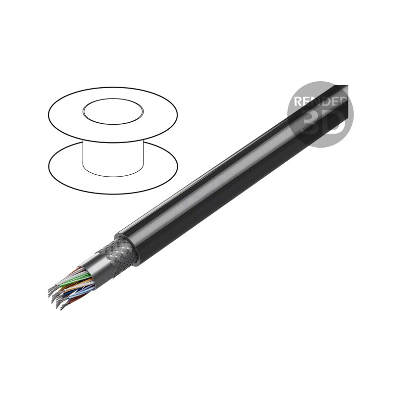 Cablu RS232 30m PVC Crom 300V | Electronic-mag.ro | Componente Electronice
