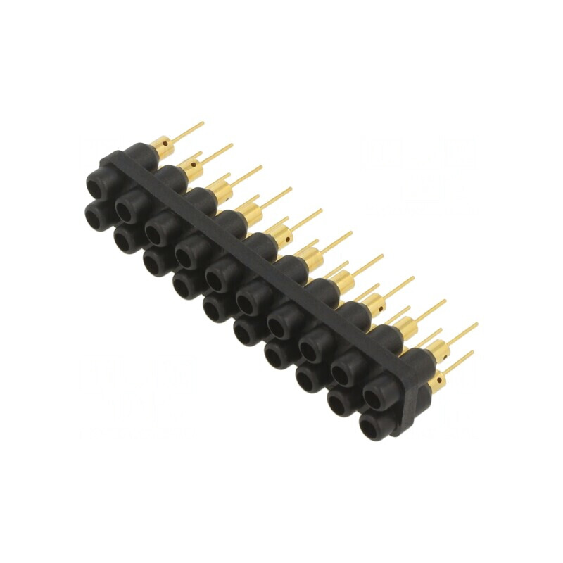 Bloc multipriză banană 2mm neagră 60VDC 10A 30VAC 20 prize | Electronic-mag.ro | Componente Electronice