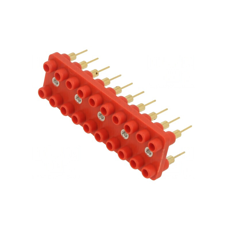 Bloc Multipriză Banană 2mm Roșie 20 Prize 60VDC 10A 30VAC | Electronic-mag.ro | Componente Electronice