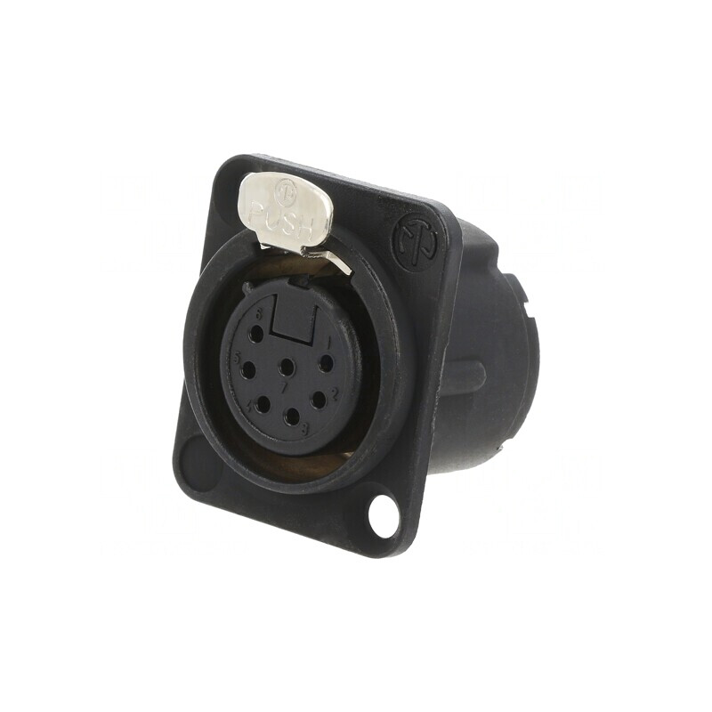 Conector XLR Mamă 7 PIN Negru | Electronic-mag.ro | Componente Electronice