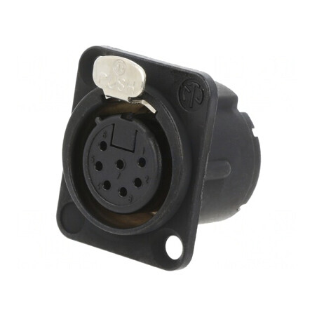 Conector XLR Mamă 7 PIN Negru | Electronic-mag.ro | Componente Electronice