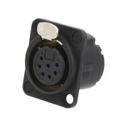 Conector XLR Mamă 7 PIN Negru | Electronic-mag.ro | Componente Electronice