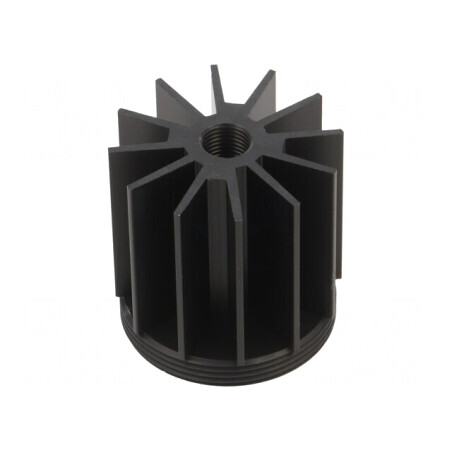 Radiator LED Rotund Negru 45mm x 38mm STAR LED | Electronic-mag.ro | Componente Electronice