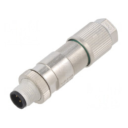 Mufă M12 4 PIN Ethernet Pe Cablu IDC Drept 60V | Electronic-mag.ro | Componente Electronice